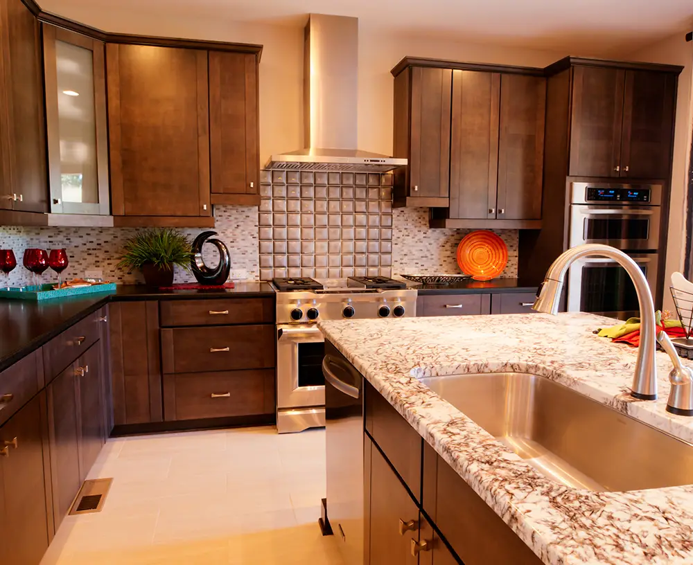 Kitchen tile installation