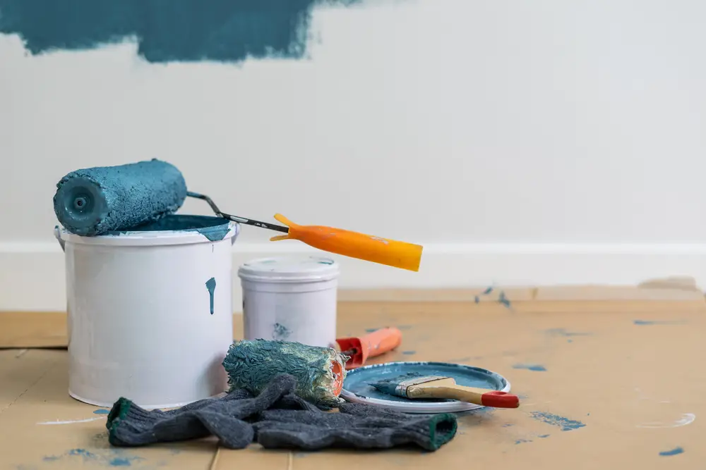 Interior trim and molding painting