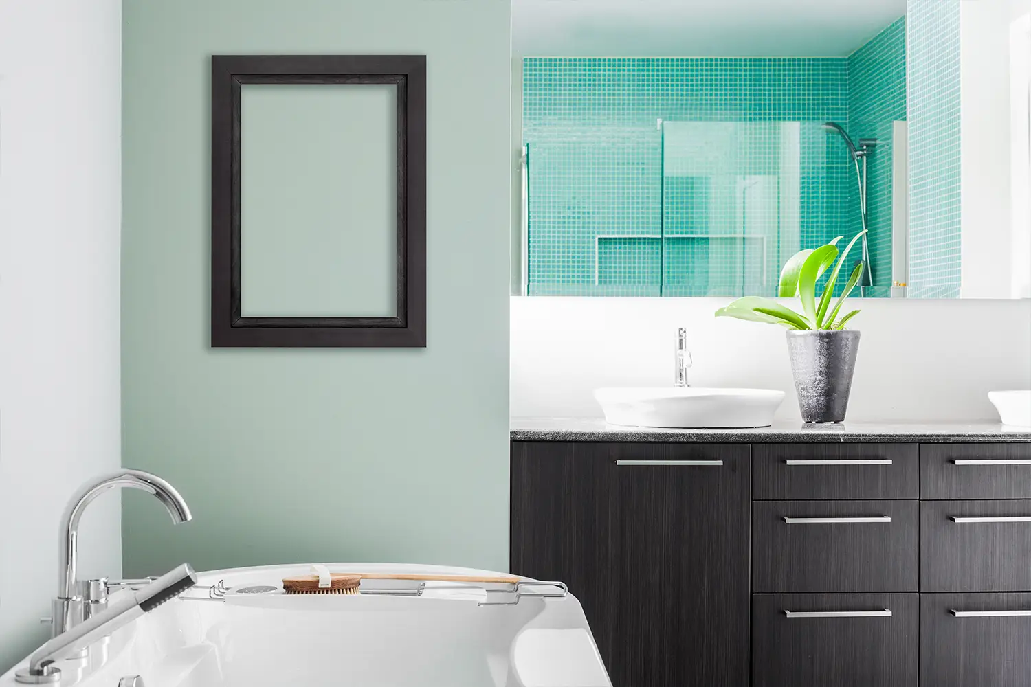 Bathroom fixtures and finish installation